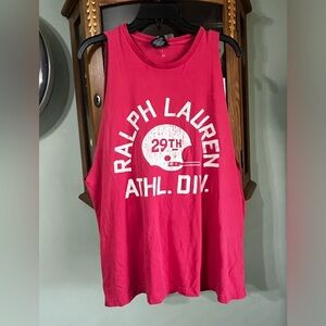 Vintage Ralph Lauren RL Polo Football Sleeveless Thin Tee Size Medium 90s